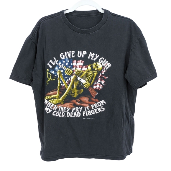 Thunder Sportswear Gun Cold Dead Hands 2nd Amendment USA Patriotic America Tee M - Picture 1 of 5